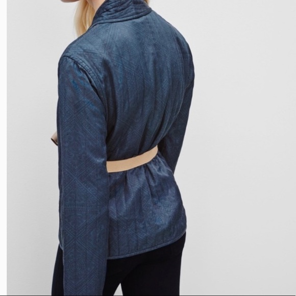 Aritzia Golden by TNA Kimono Blue Blazer Medium - Picture 4 of 7